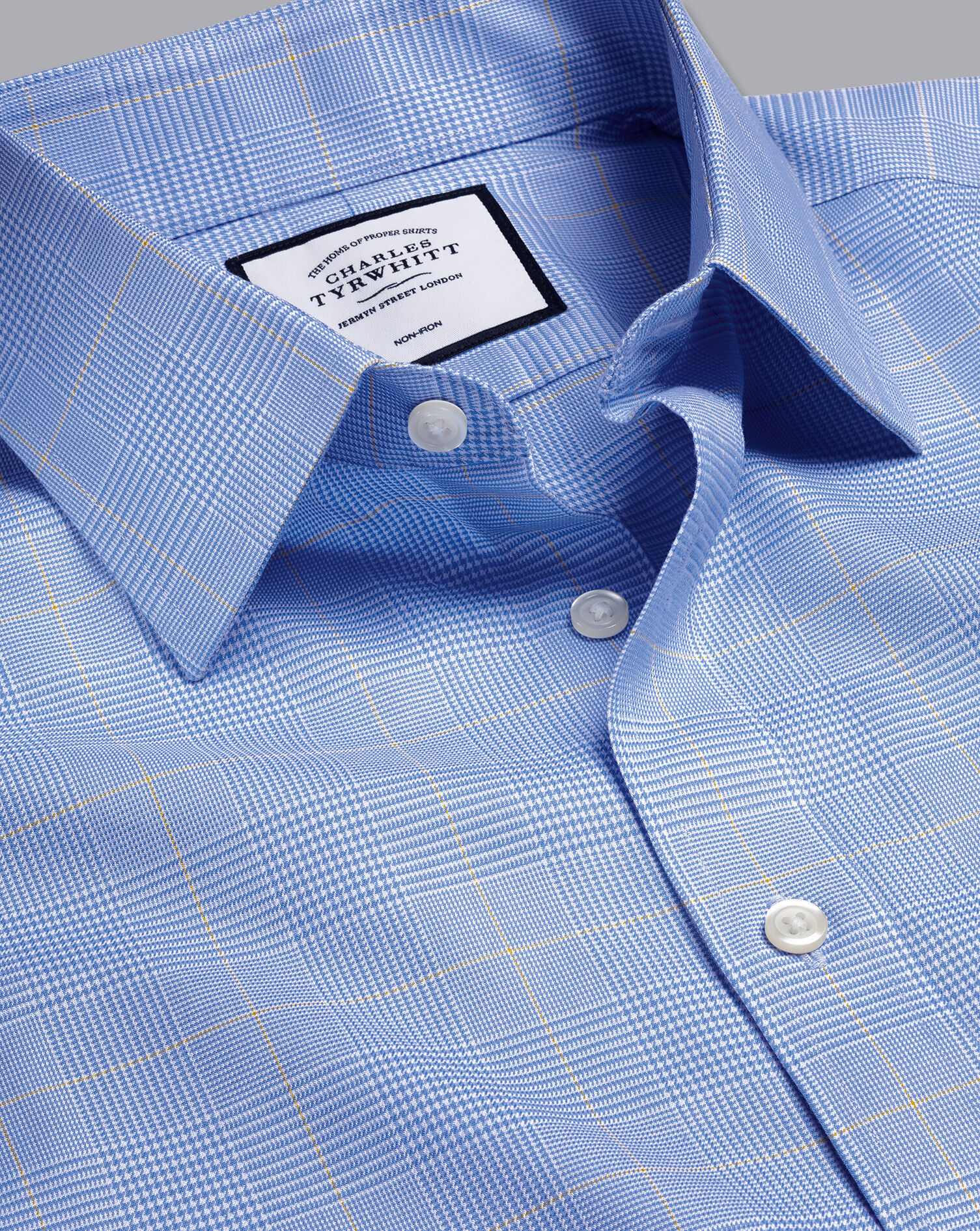 Charles Tyrwhitt Charles Tyrwhitt Shirt 100% Cotton Blue Double Cuff 16" Collar XL 