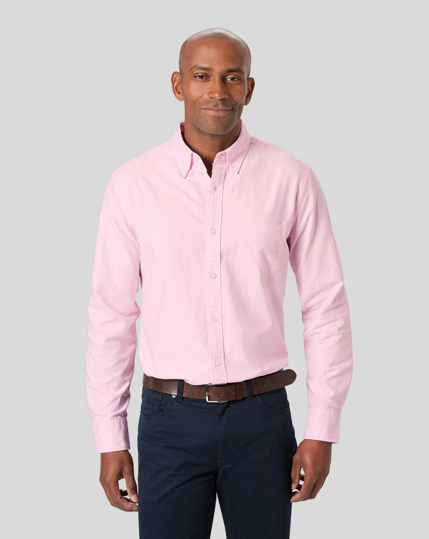 pink collared shirts