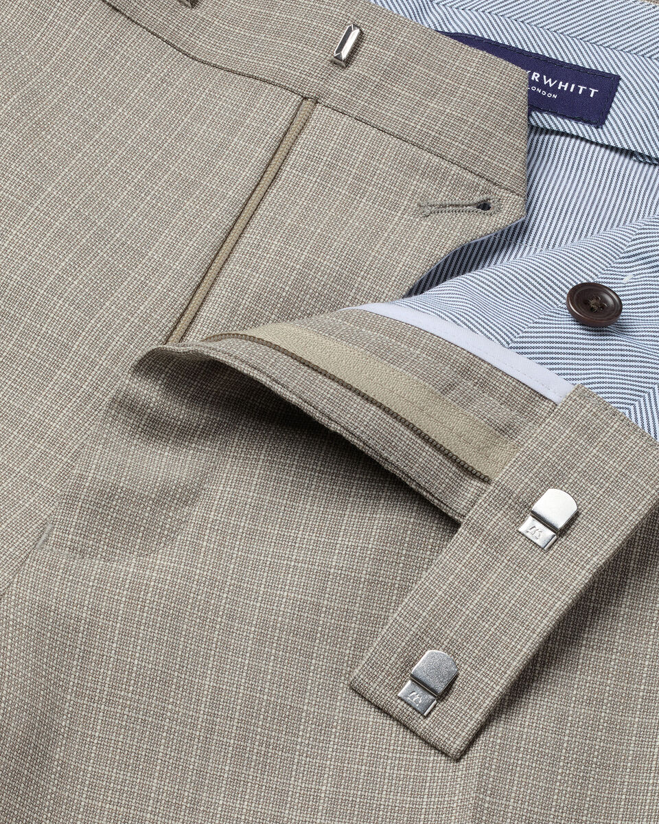 Italian Luxury Suit Pants - Taupe