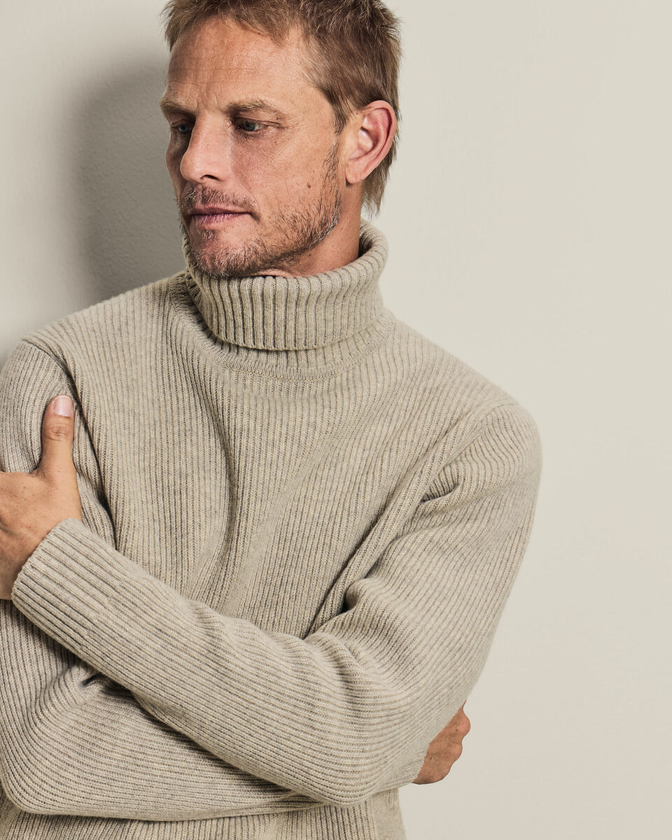 Dikke Jumper Van Pure Merinowol - Havermoutkleur
