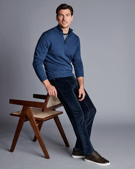5-Pocket-Jeans aus Cord - Marineblau