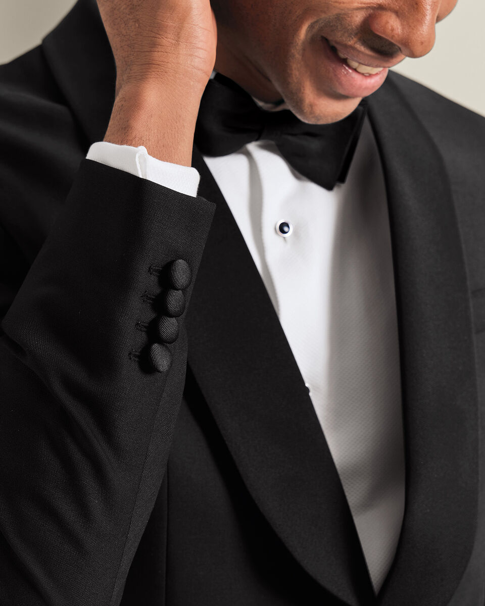 Shawl Lapel Dinner Suit Jacket - Black
