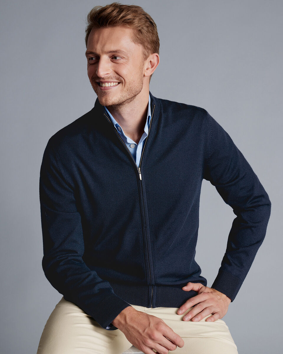 Charles Men Merino Wool Cardigan With Premium Lightweight Warmth And Classic Button Through Design main image 0