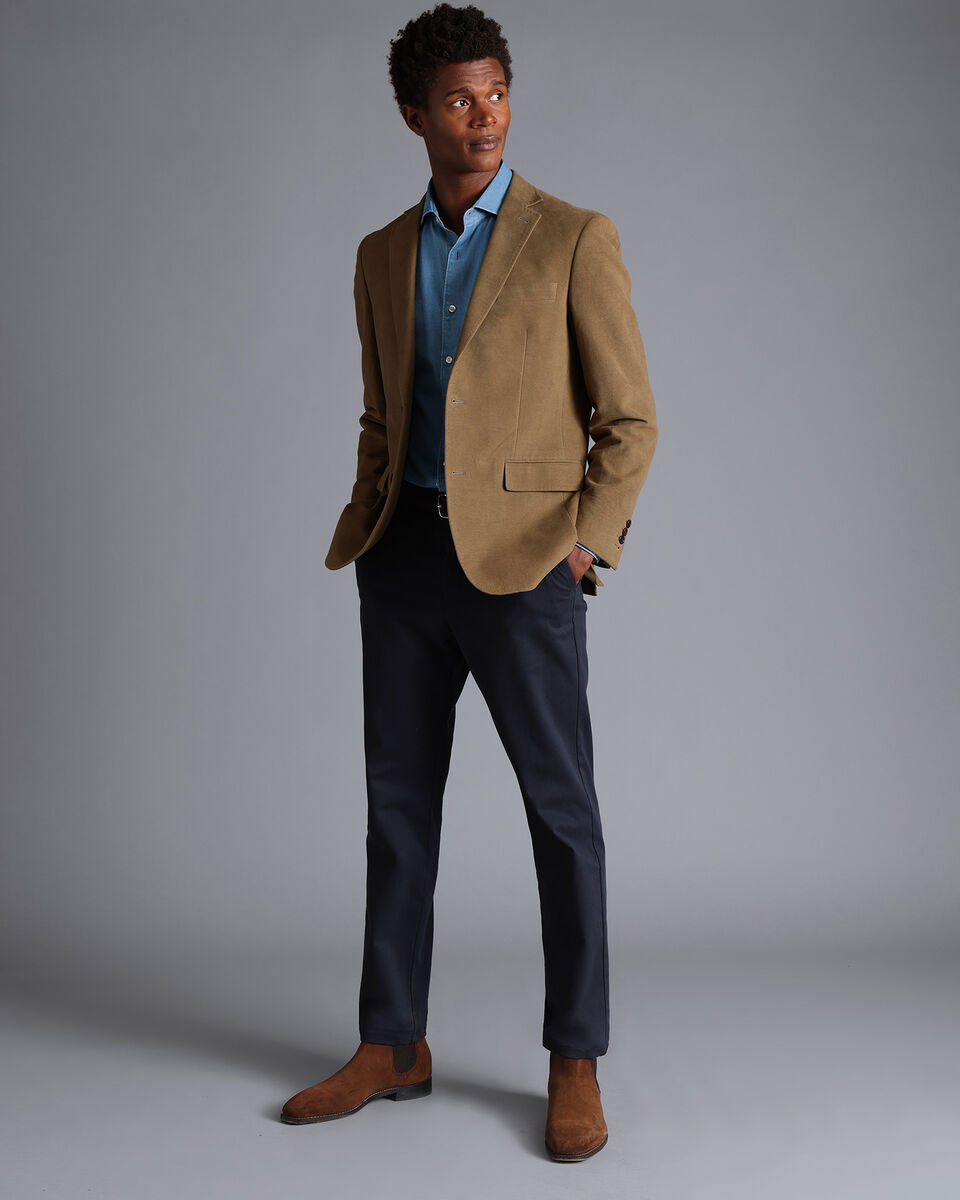 Italian Moleskin Jacket Tan Charles Tyrwhitt