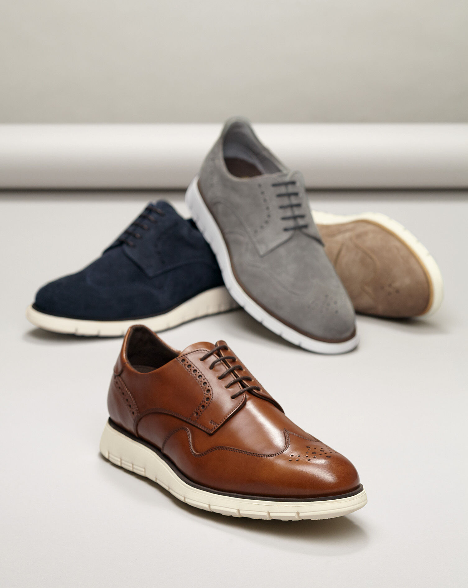 brown smart trainers