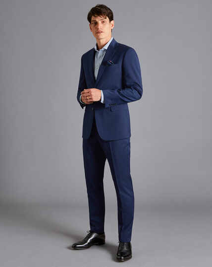Twill Business Suit - Royal Blue
