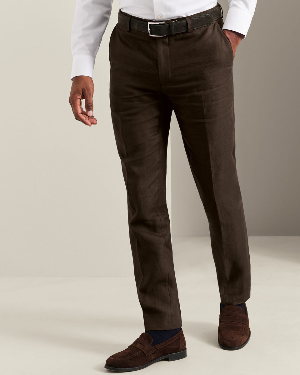Linen Suit - Chocolate Brown