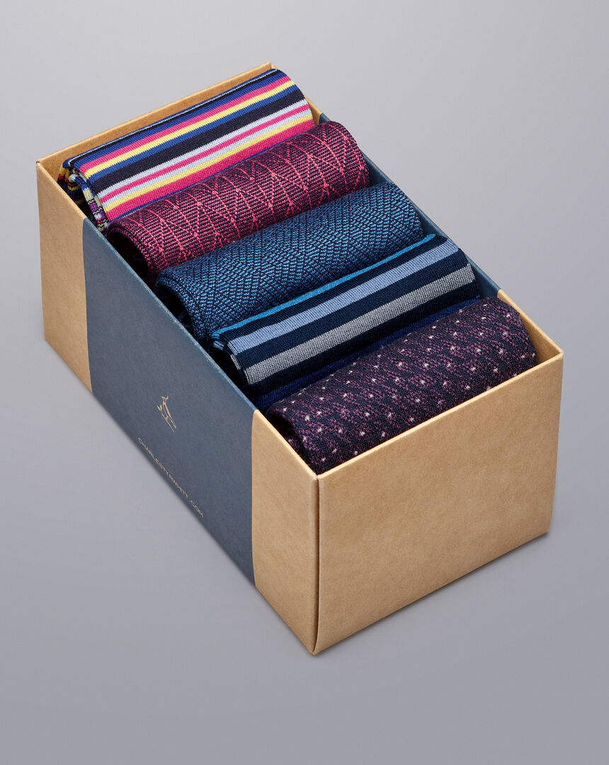 5 Sock Gift Box - Multi