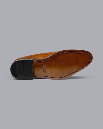 Oxford Toe Cap Shoes - Tan