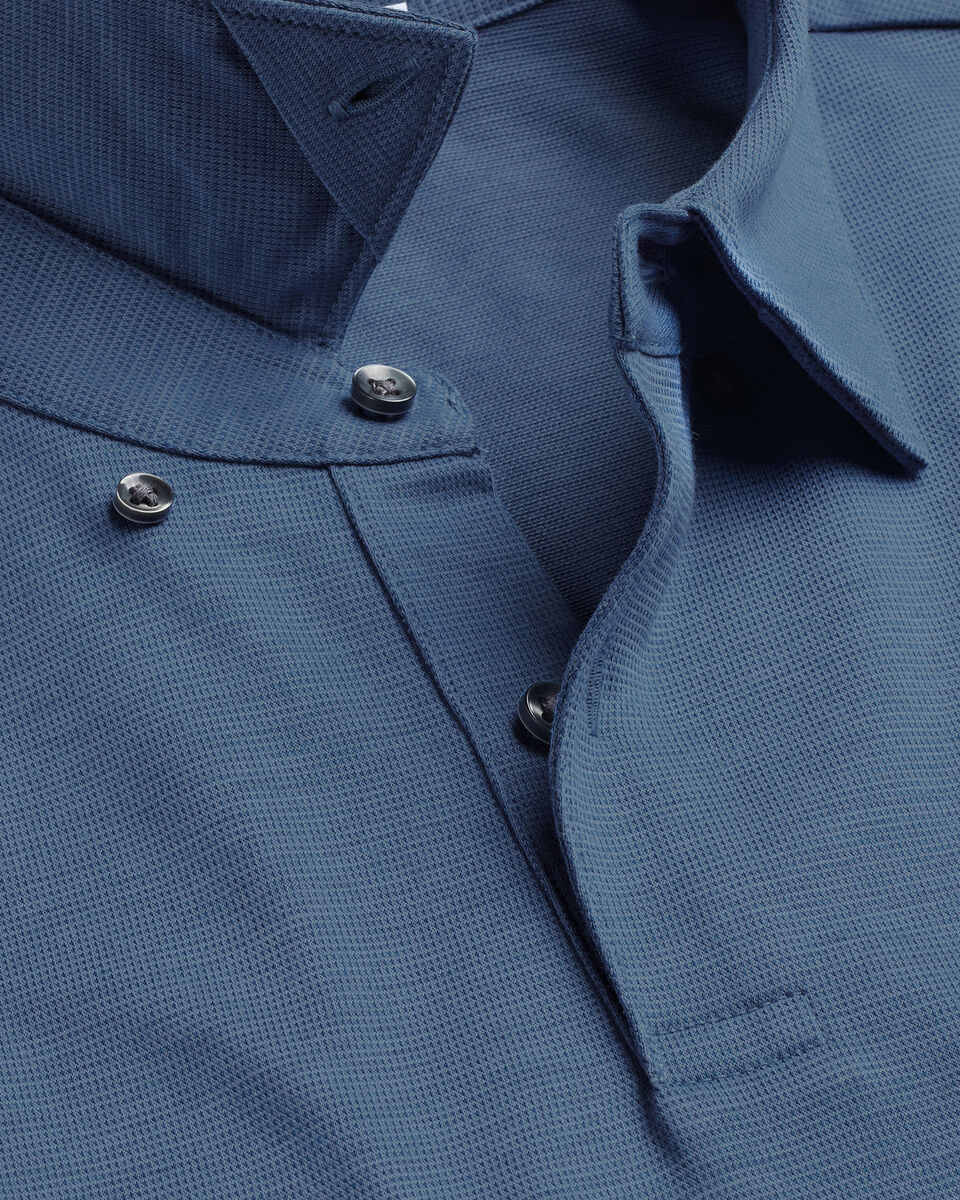 Polo en coton  Performance - Bleu acier