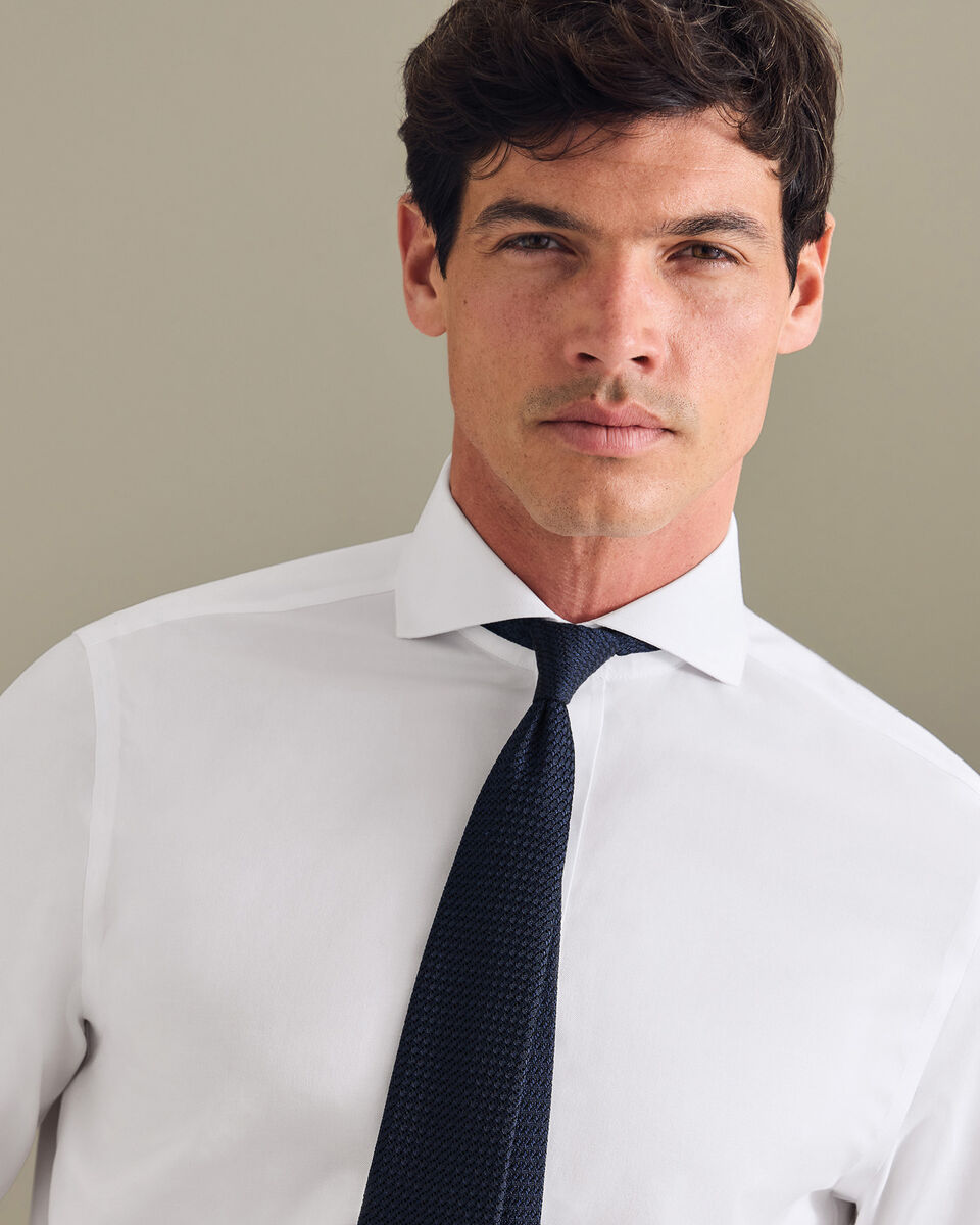 Non-Iron Twill Shirt - White