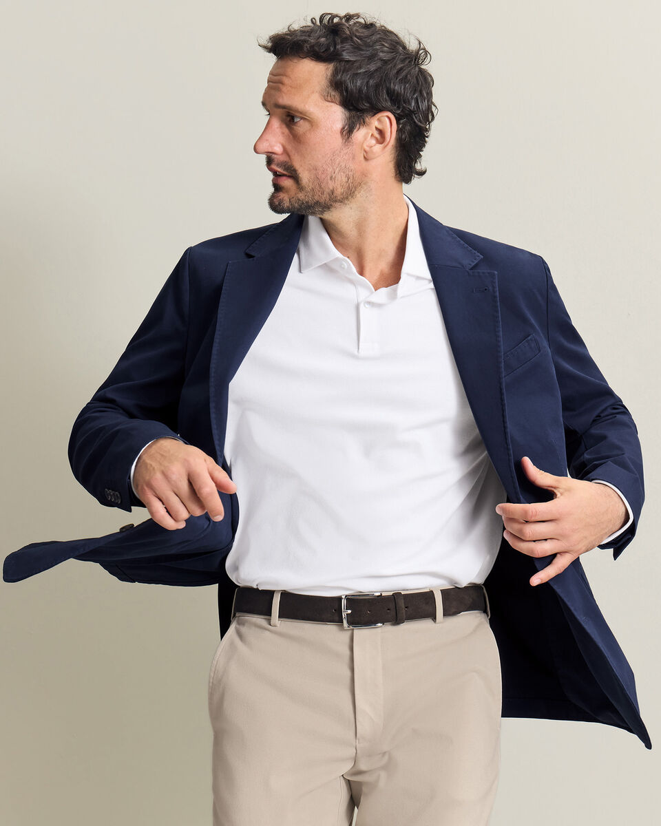 Cotton Stretch Jacket - Navy