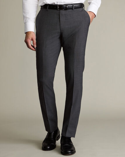 grey dress pants black dress shirt Medium Grey Performance Slim Fit Suit Pants main image 0