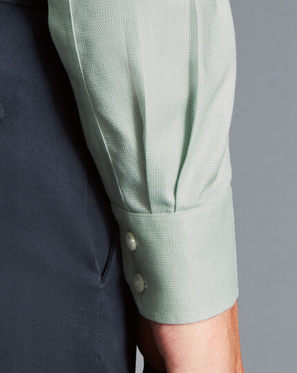 Cutaway Collar Non-Iron Richmond Weave Shirt - Green