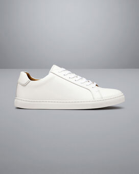 Leather Trainers - White