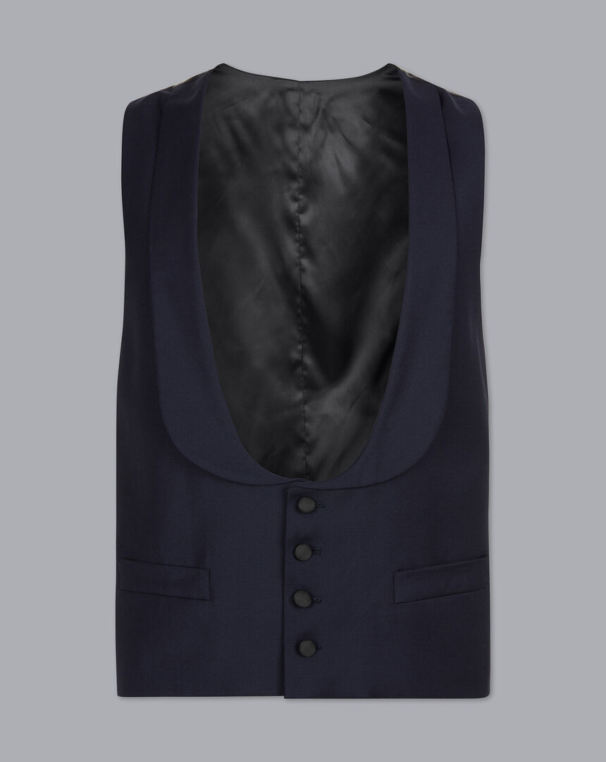 Shawl Collar Dinner Suit Waistcoat - Midnight Blue