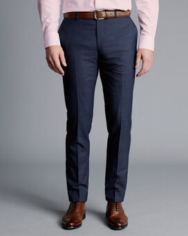 Texture Suit Trousers - Denim Blue