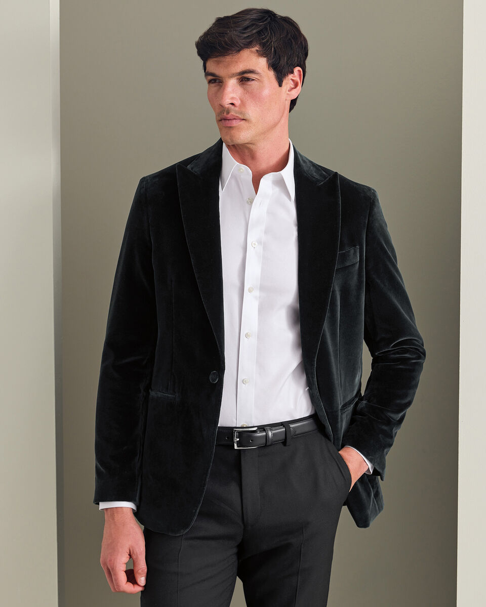 Italian Velvet Jacket - Black