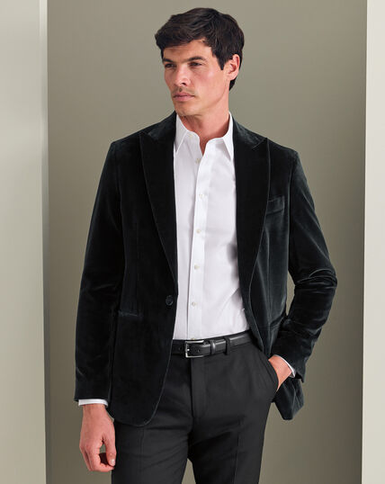Italian Velvet Jacket - Black