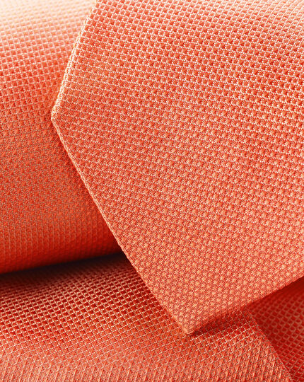 Stain Resistant Silk Tie - Orange