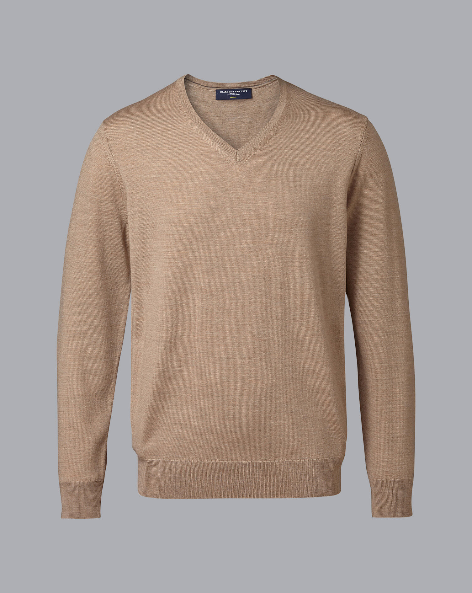 Merino V-Neck Jumper - Oatmeal 