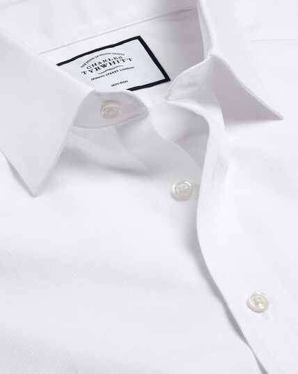 please note Pith socket Non-Iron Royal Oxford Shirt - White | Charles Tyrwhitt