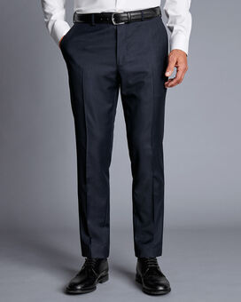 Italian Twill Suit Trousers - Navy