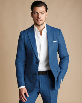 Linen Jacket - Royal Blue