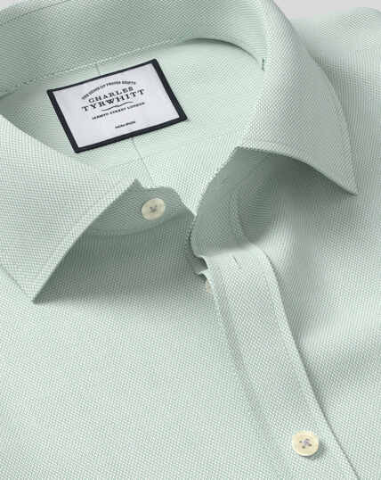 Classic Collar Non-Iron Micro Diamond Shirt - Green