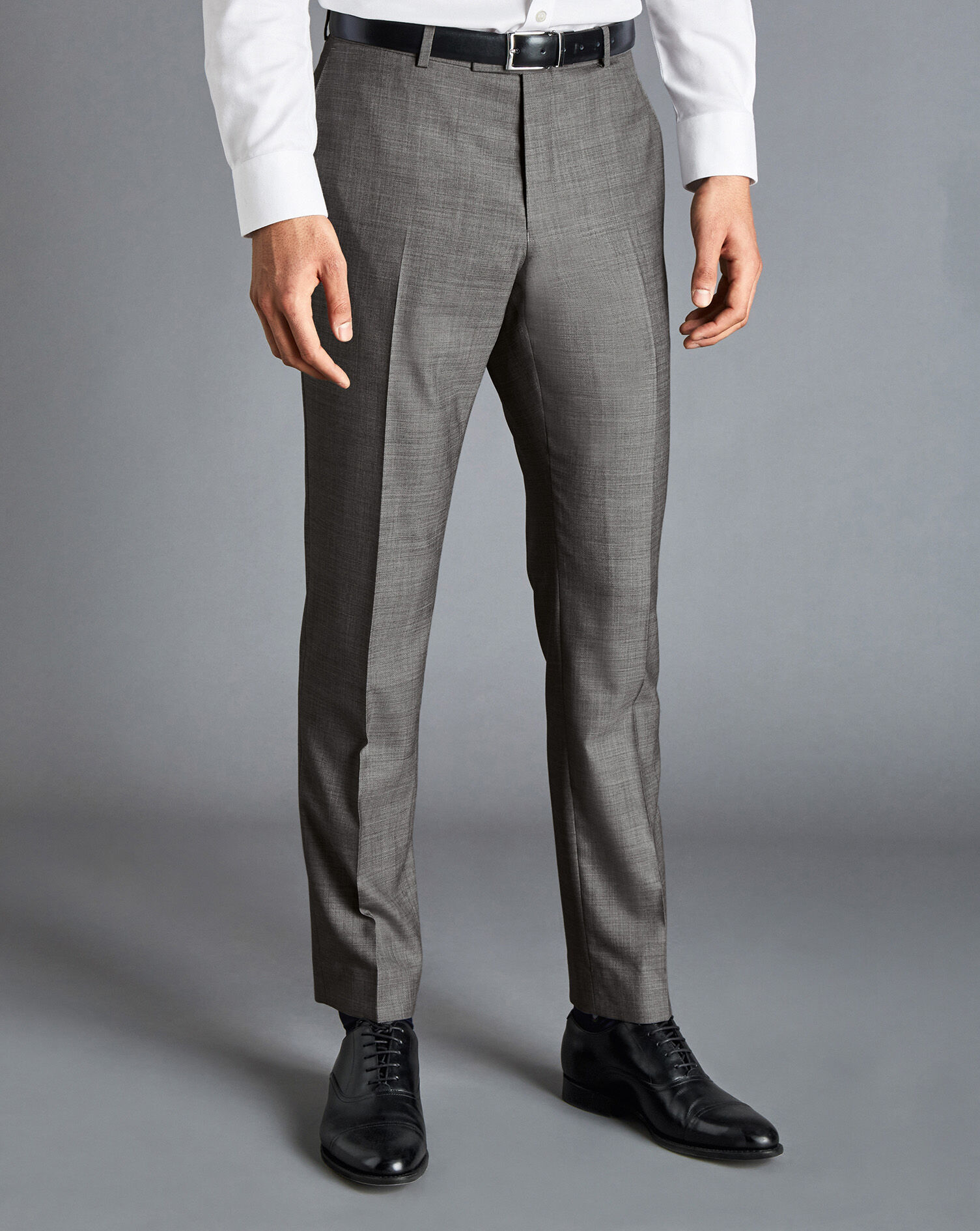 Sharkskin Suit Pants - Light Grey 