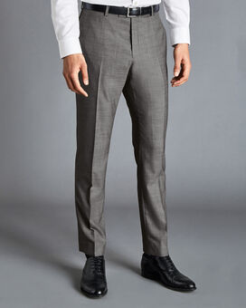 Sharkskin Suit Pants - Grey