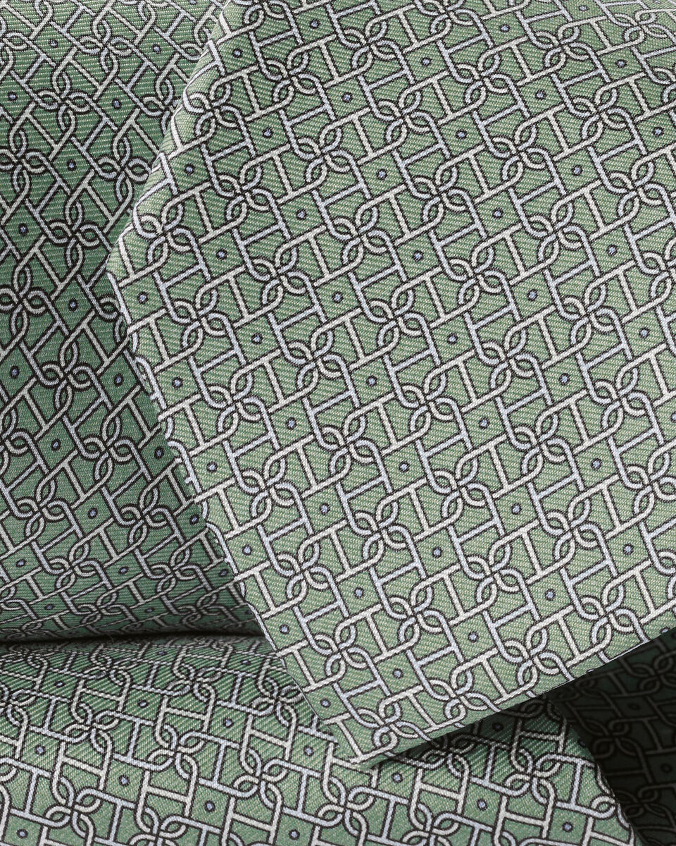 Silk Print Tie - Light Green