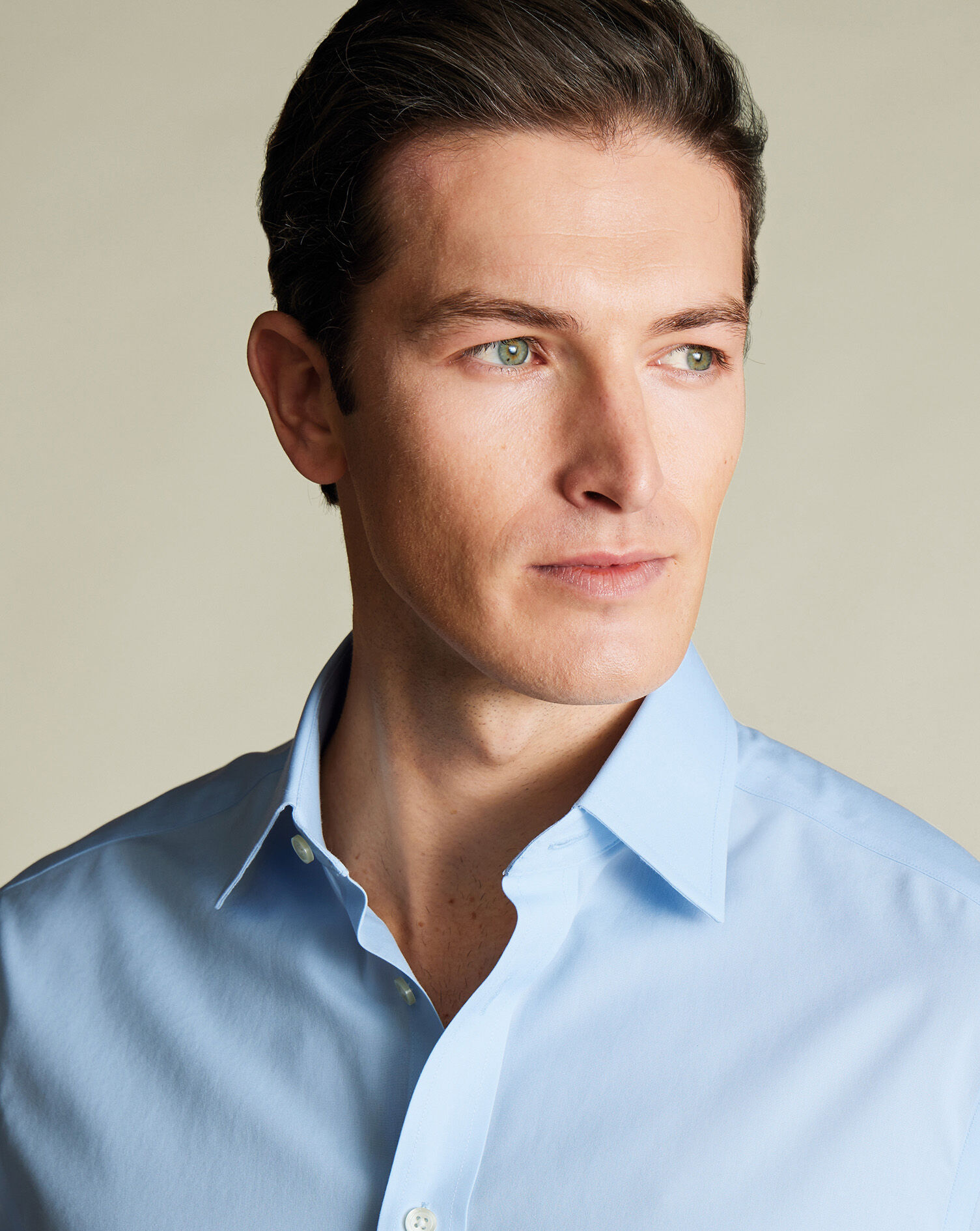 Non-Iron Poplin Shirt - Sky Blue