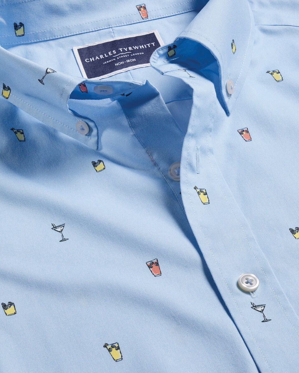 Chemise habillée imprimée - MARQUE - Modèle - Manches courtes - Col