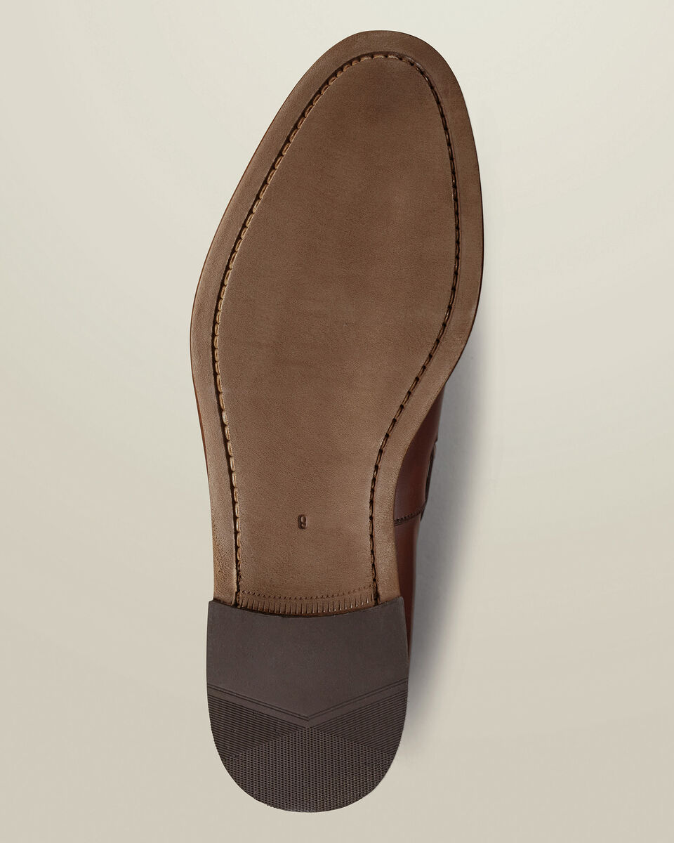 Leather Tassel Loafers - Chestnut Brown