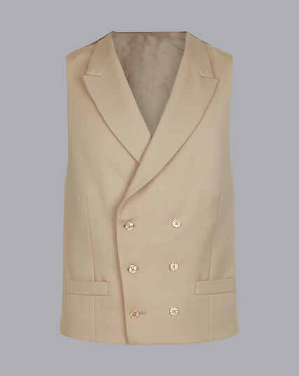 Wool Morning Suit Waistcoat - Buff
