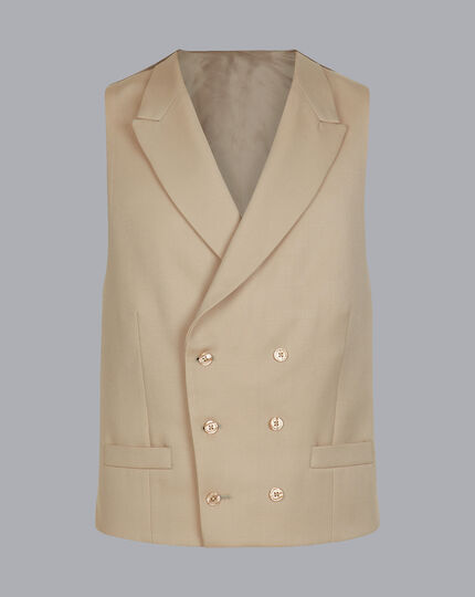 Wool Morning Suit Waistcoat - Buff