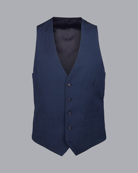 Pindot Travel Suit Vest - French Blue