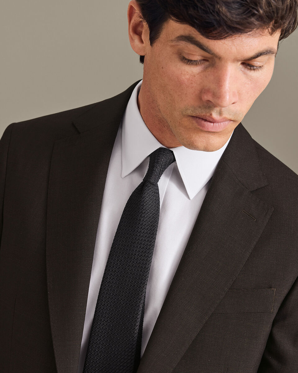 Ultimate Performance Prince of Wales Suit - Chocolate Brown