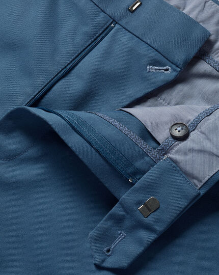 Ultimate Non-Iron Chinos - Petrol Blue