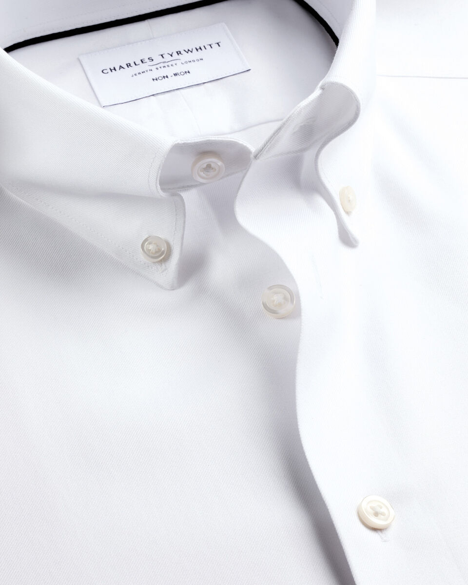 Non-Iron Twill Shirt - White