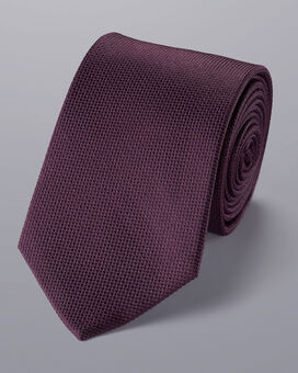 Stain Resistant Silk Tie - Blackberry Purple