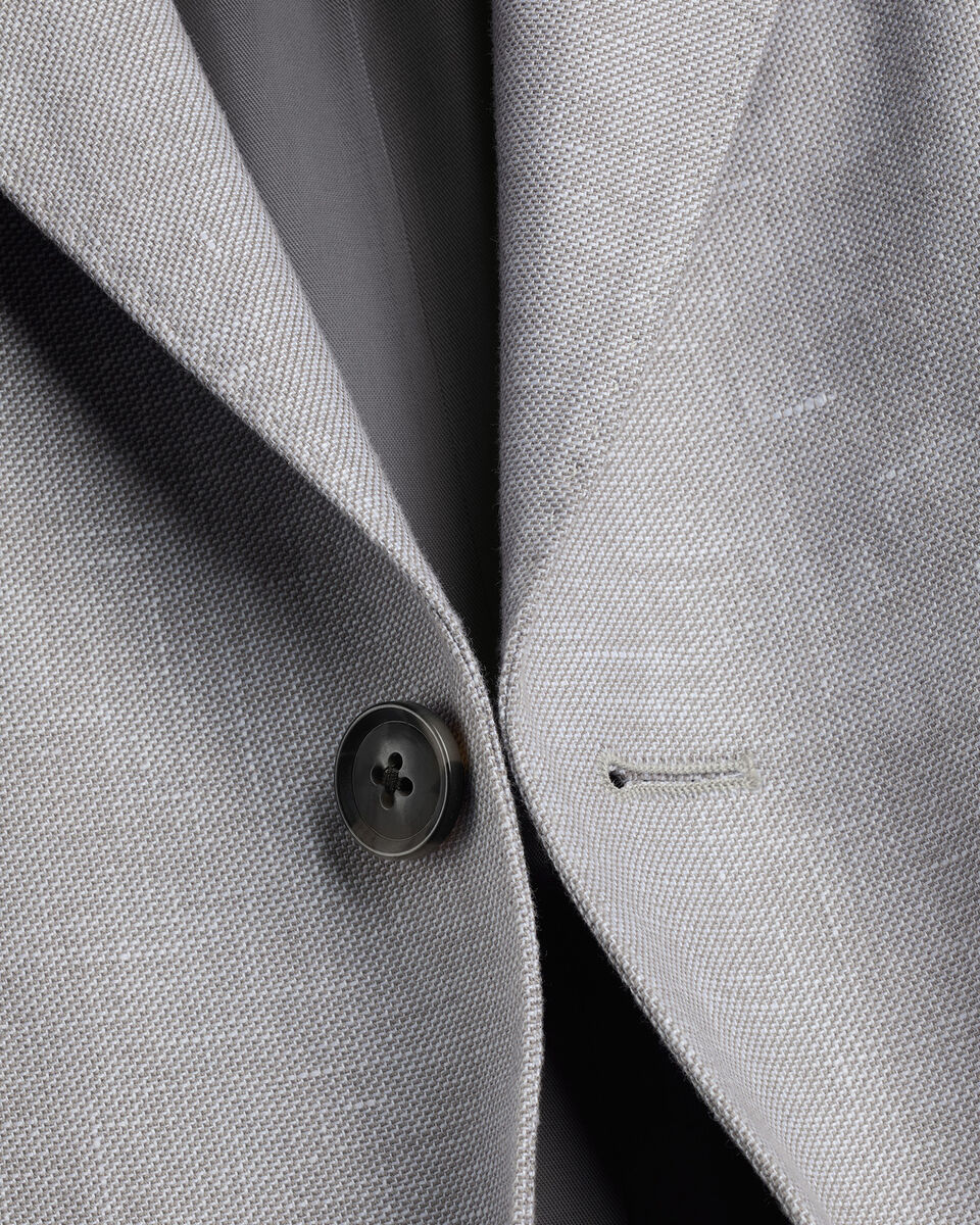 Veste en lin et coton - Gris argent