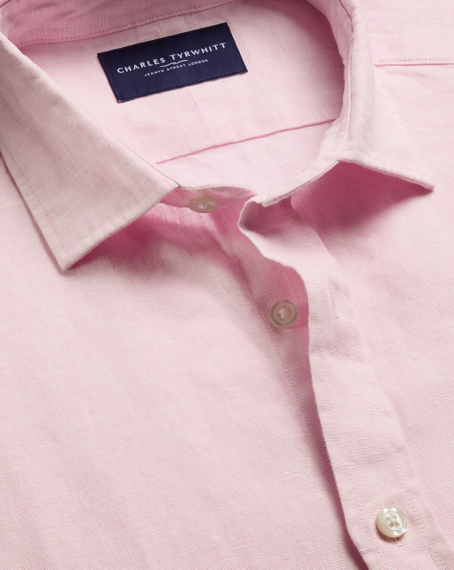 Pure Linen Shirt – Pink