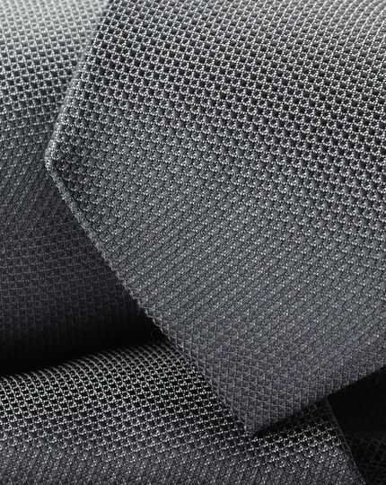 Stain Resistant Silk Tie - Gray 