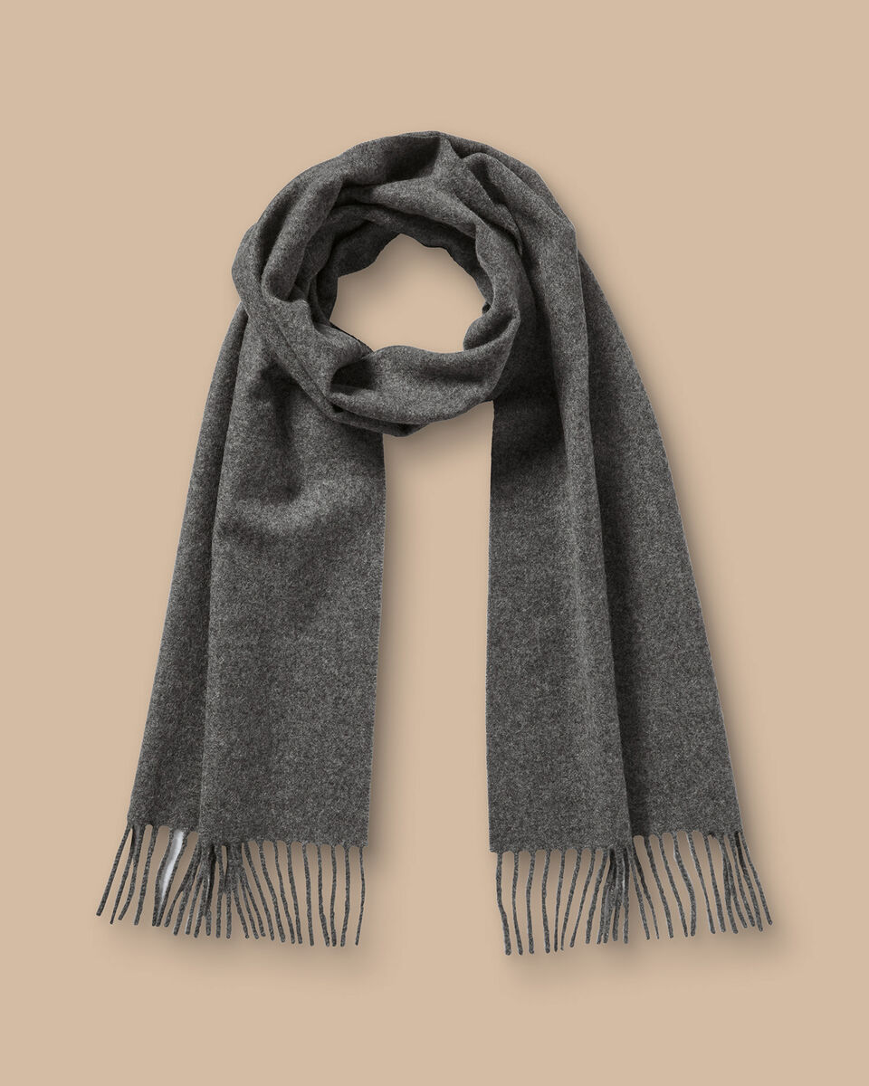 CLASSIC SCARF 180 CM IN DARK GRAY MONOGRAM CASHMERE 401994