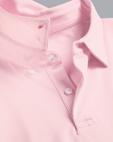 Jersey polo shirt with an all-over jacquard motif