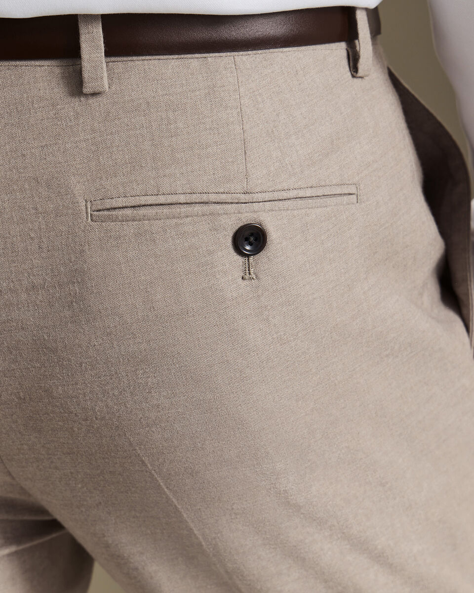 Italienische Anzughose aus Flanell&nbsp;- Taupe
