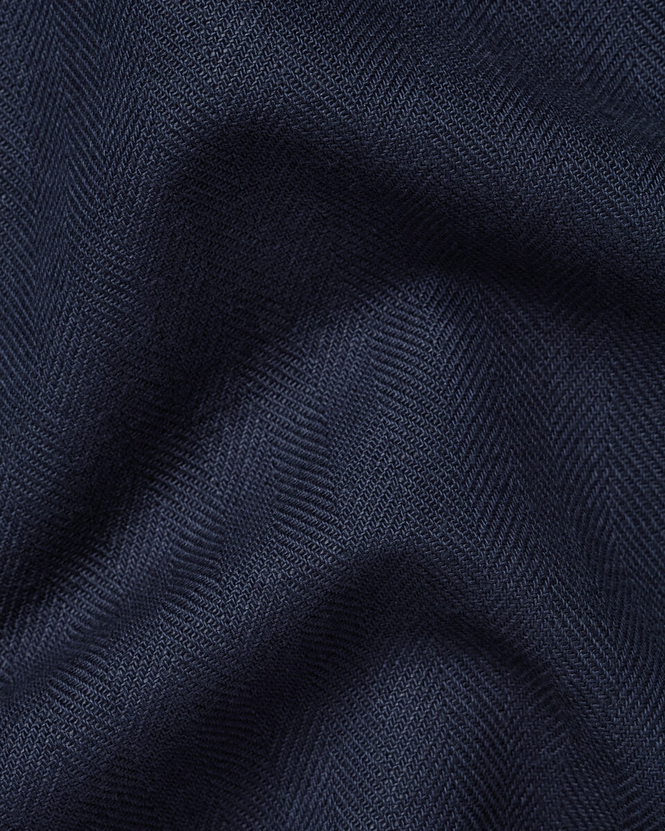 Herringbone Overshirt - Navy Blue