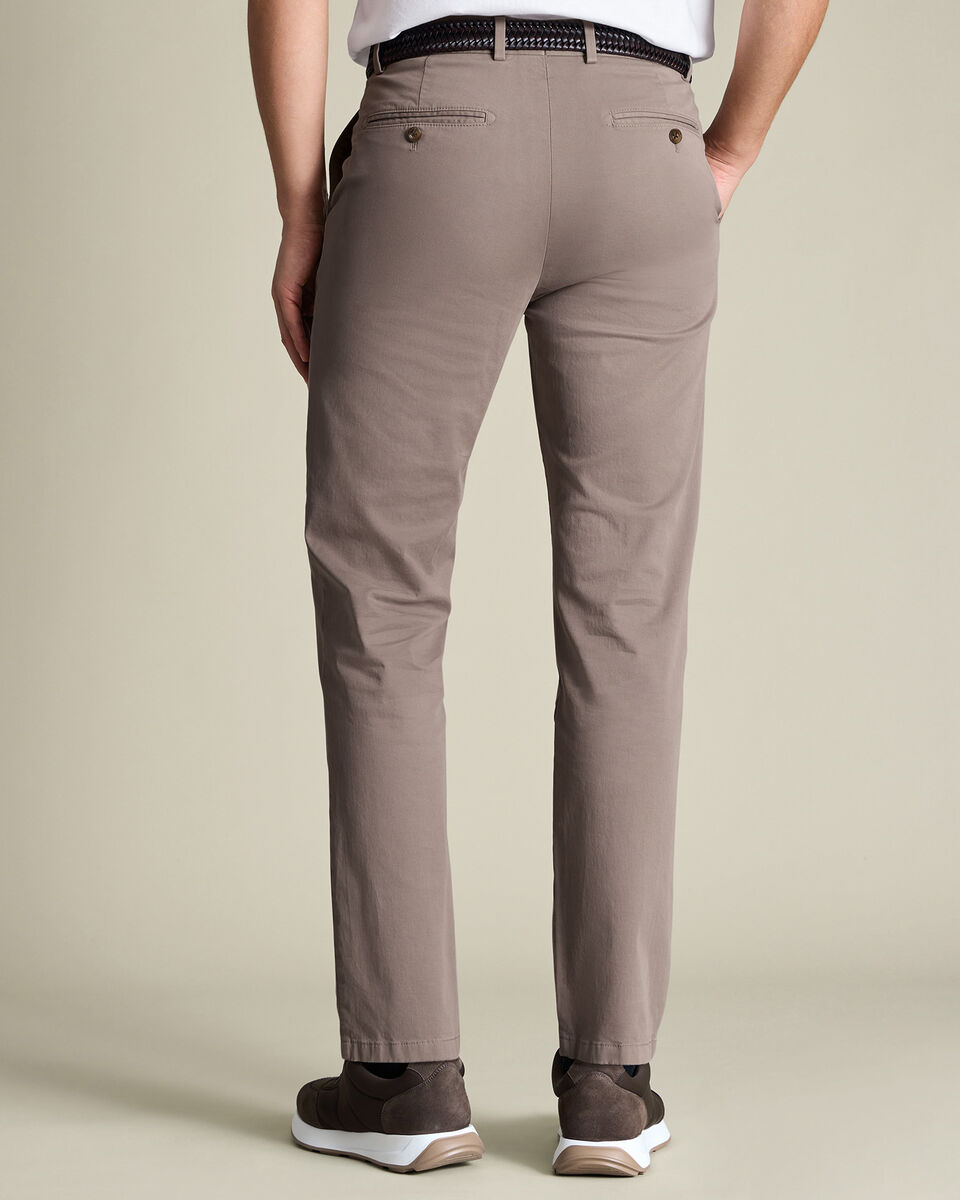 Chino d&eacute;lav&eacute; - Taupe